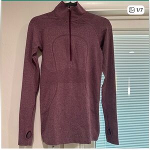 Lululemon Athletica Women's Light Maroon Quarter-Zip Sweatshirt